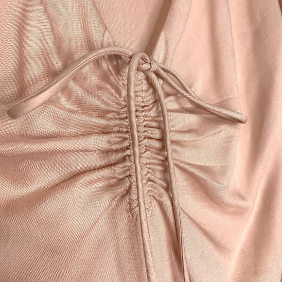 REBECCA TAYLOR Drawstring Blouse in Blush Sz 2 - Picture 4 of 9